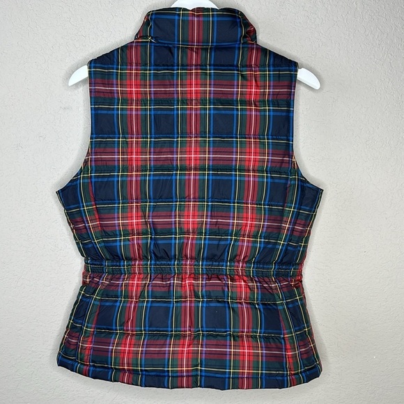 Talbots Plaid Down Filled Puffer Vest Size Medium - Picture 8 of 12